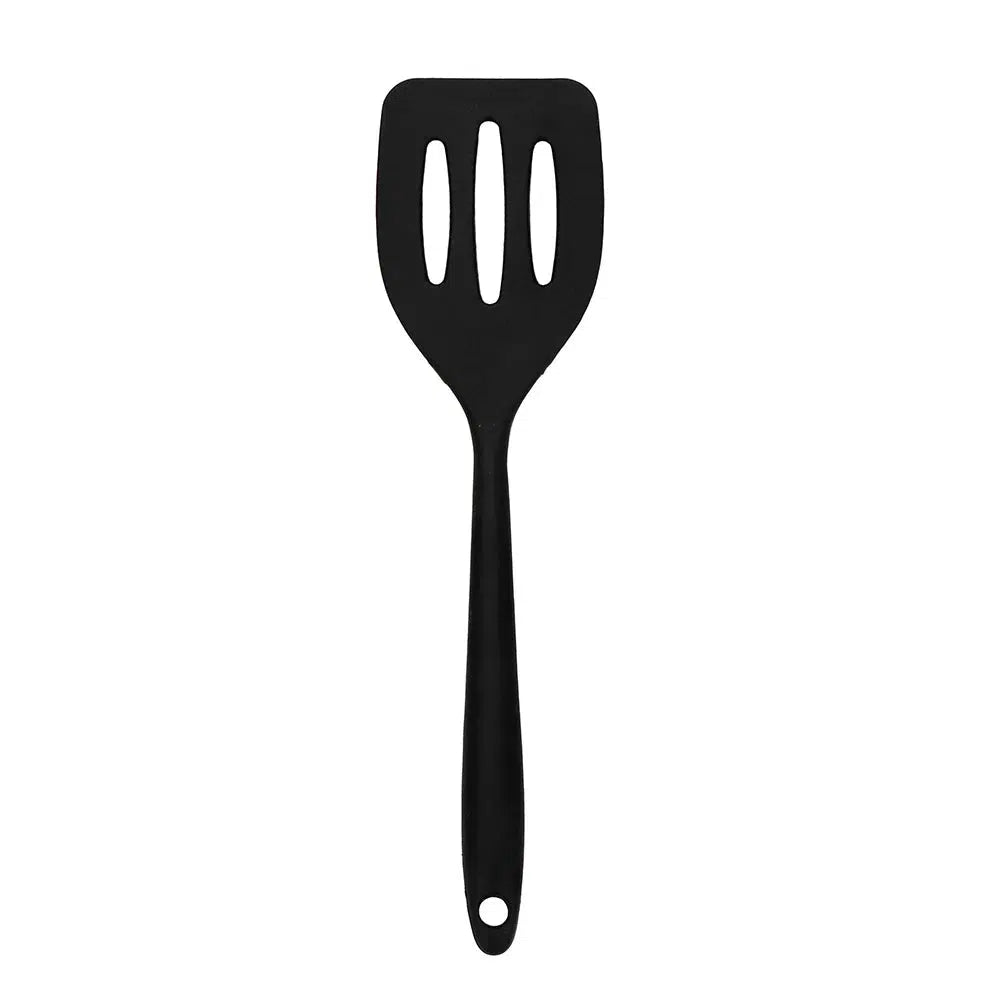 Black silicone kitchen spatula