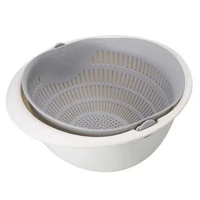 Rotatable draining basket 