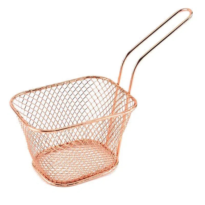 Metal frying basket