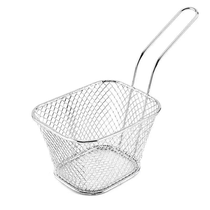 Metal frying basket