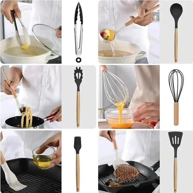 12-Piece Silicone Kitchen Utensils Set