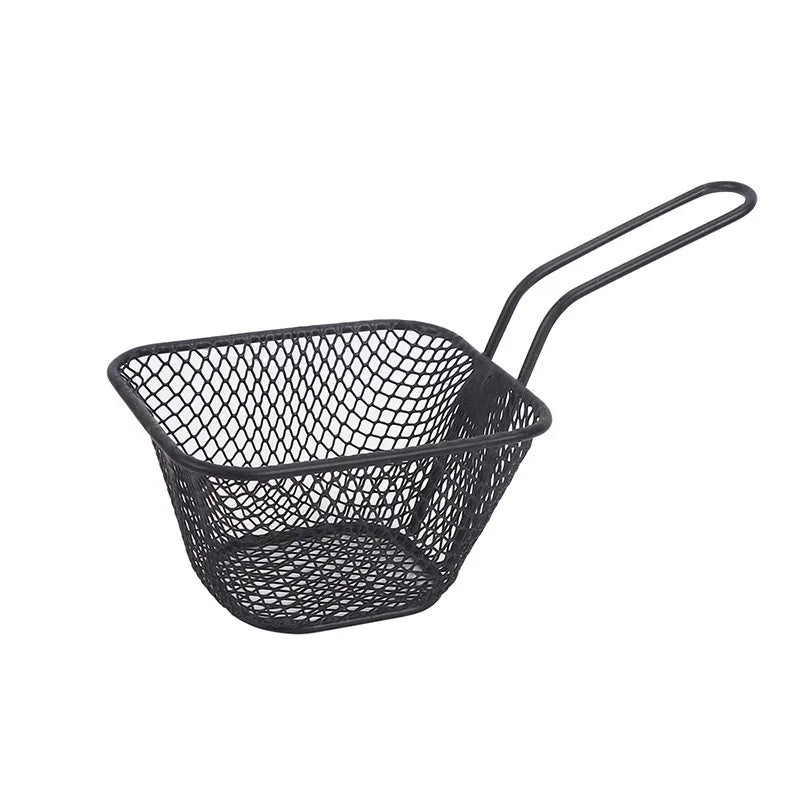 Metal frying basket