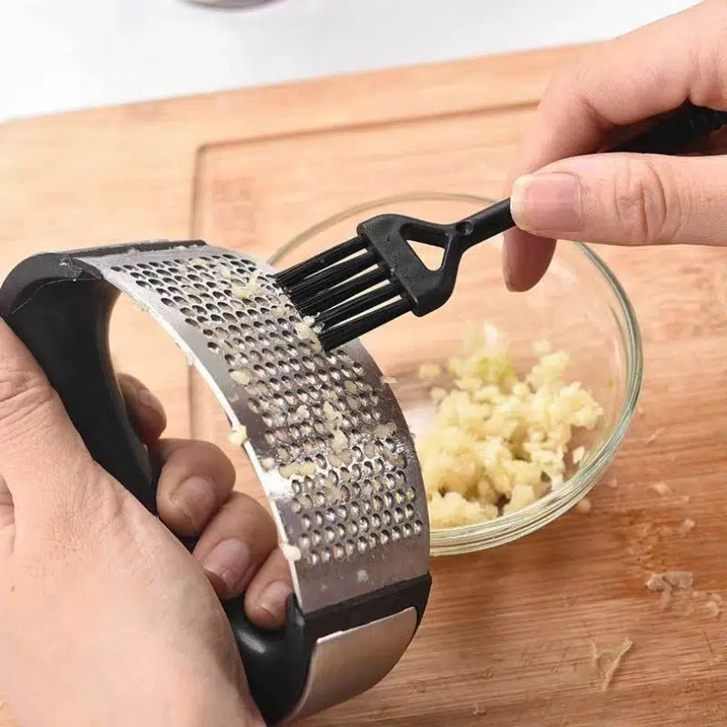 Stainless steel garlic press crusher